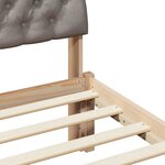 vidaXL Cadre de lit Marron et taupe 150 x 200 cm Bois massif en pin