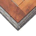 vidaXL Salon de jardin 11 Pièces Résine tressée bois d'acacia Anthracite