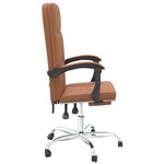vidaXL Fauteuil inclinable de bureau Marron Similicuir
