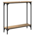vidaXL Table console avec étagère Chêne artisanal 75 x 22 5 x 75 cm
