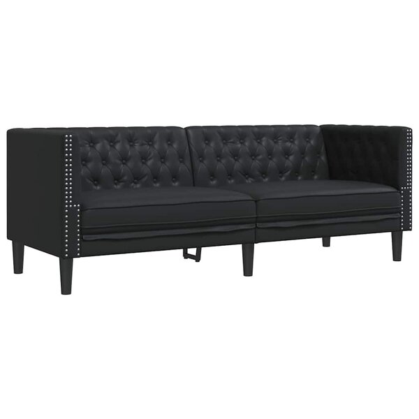 vidaXL Canapé Noir 194 x 74 5 x 70 5 cm PVC