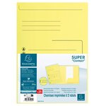 Paquet De 25 Chemises 2 Rabats Super 210 Contact - 24x32cm - Canari - X 5 - Exacompta