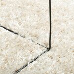 vidaXL Tapis ISTAN à poils longs aspect brillant crème 160x230 cm