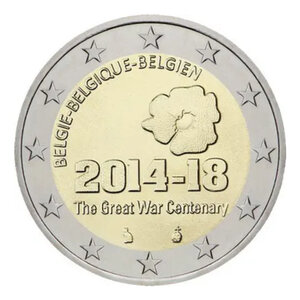 2 euros commémorative Belgique 2014 - Première guerre mondiale