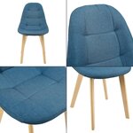 Lot de 2 chaises de salle à manger 86 x 53 x 47 cm bleu 03_0006734