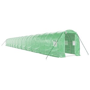 vidaXL Serre avec cadre en acier vert 48 m² 24x2x2 m