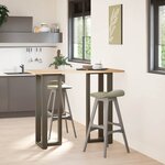 vidaXL Pieds de table de bar en T  2 pièces  noir  40 x 35 x (110-111) cm  acier