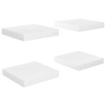 vidaXL Étagère murale flottante 4 Pièces Blanc brillant 23x23 5x3 8cm MDF