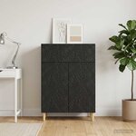 vidaXL Buffet Noir 66 x 34 5 x 90 cm Bois d'ingénierie