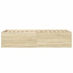 vidaXL Cadre de lit chêne sonoma 90x200 cm bois d'ingénierie