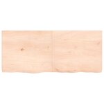 vidaXL Étagère murale 140x60x(2-6) cm bois de chêne massif non traité