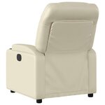 vidaXL Fauteuil de massage inclinable électrique crème similicuir