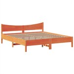 vidaXL Cadre de lit sans matelas cire marron 200x200cm bois pin massif