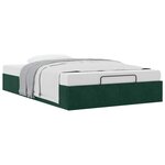 vidaXL Cadre de lit ottoman sans matelas vert foncé 120x200 cm velours