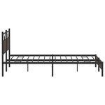 vidaXL Cadre de lit en métal sans matelas chêne marron 200x200 cm