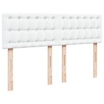 vidaXL Sommier à lattes de lit avec matelas Blanc 140x200cm Similicuir