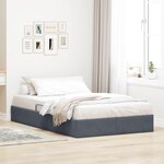 vidaXL Cadre de lit ottoman Gris foncé 120 x 200 cm Velours