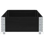 vidaXL Jardinière noir 150x50 cm bois massif de pin