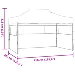 vidaXL Tente de fête 280 x 410 x 315 cm Crème Tissu Oxford