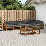 vidaXL Ensemble de canapés d'extérieur 8 Pièces Naturel et Anthracite