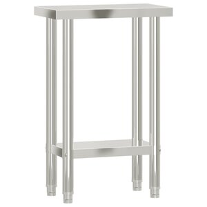 vidaXL Table de travail de cuisine 55x30x85 cm acier inoxydable