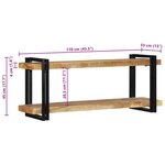 vidaXL Étagère murale 110x33x45 cm bois de manguier massif brut