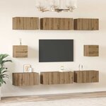 vidaXL Ensemble meuble TV 8 Pièces Chêne artisanal Bois d'ingénierie