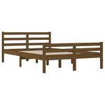 vidaXL Cadre de lit Marron miel Bois massif 140x190 cm