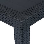 vidaXL Ensemble de bistro 3 Pièces Plastique Anthracite Aspect de rotin