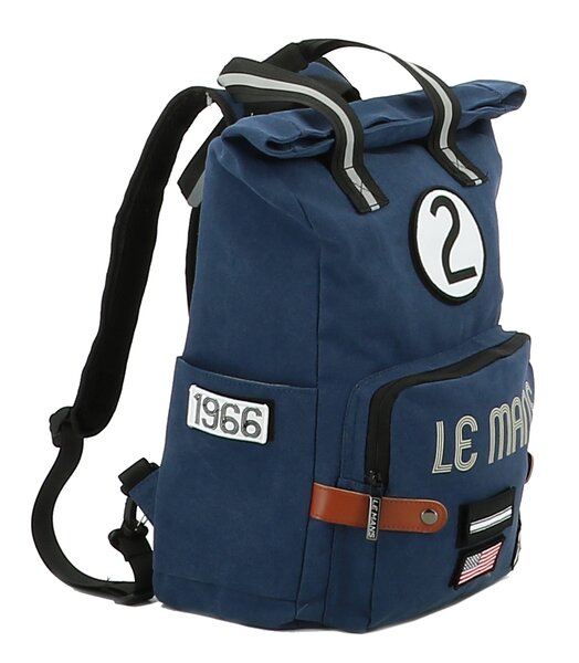 Sac à dos 27x14.5x45cm Coton Bleu