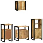 vidaXL Ensemble de mobilier de salle de bain avec étagère 4 Pièces