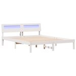 vidaXL Cadre de lit Blanc 140 x 200 cm Bois massif en pin