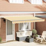 vidaXL Auvent Rétractable Jaune et blanc 400 x 200 cm