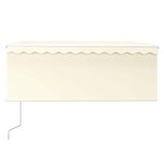vidaXL Auvent rétractable automatique avec store 3x2 5 m Crème