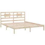 Vidaxl cadre de lit bois massif 160x200 cm