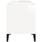 vidaXL Armoire à disques blanc brillant 84 5x38x48cm bois d'ingénierie
