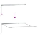 vidaXL Auvent Rétractable Marron 350x200 cm