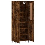 vidaXL Buffet haut Chêne fumé 69 5x34x180 cm Bois d'ingénierie
