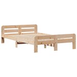 vidaXL Lit bibliothèque sans matelas 135x190 cm bois de pin massif