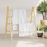 vidaXL Échelle à serviettes double avec 4 échelons 90x50x100 cm bambou