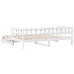 vidaXL Lit de jour avec gigogne et tiroirs sans matelas blanc 90x190cm