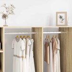 vidaXL Tige de placard 12 Pièces Argenté 764 x 15 x 29 mm