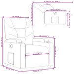 vidaXL Fauteuil inclinable Crème Similicuir