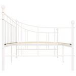 vidaXL Cadre de lit de jour sans matelas blanc métal 90x200 cm