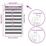 Store enrouleur tamisant 50 x 100 cm marron