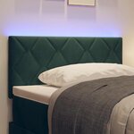 vidaXL Tête de Lit LED Géométrique Vert foncé 100 cm Velours