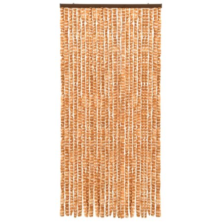 vidaXL Moustiquaire Ocre et blanc 100x220 cm Chenille