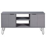 vidaXL Meuble TV New York Gris Bois de pin massif