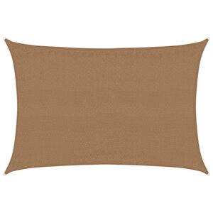vidaXL Voile d'ombrage 160 g/m² Taupe 3 5x4 5 m PEHD