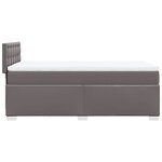 vidaXL Sommier à lattes de lit avec matelas Gris 100x200 cm Similicuir
